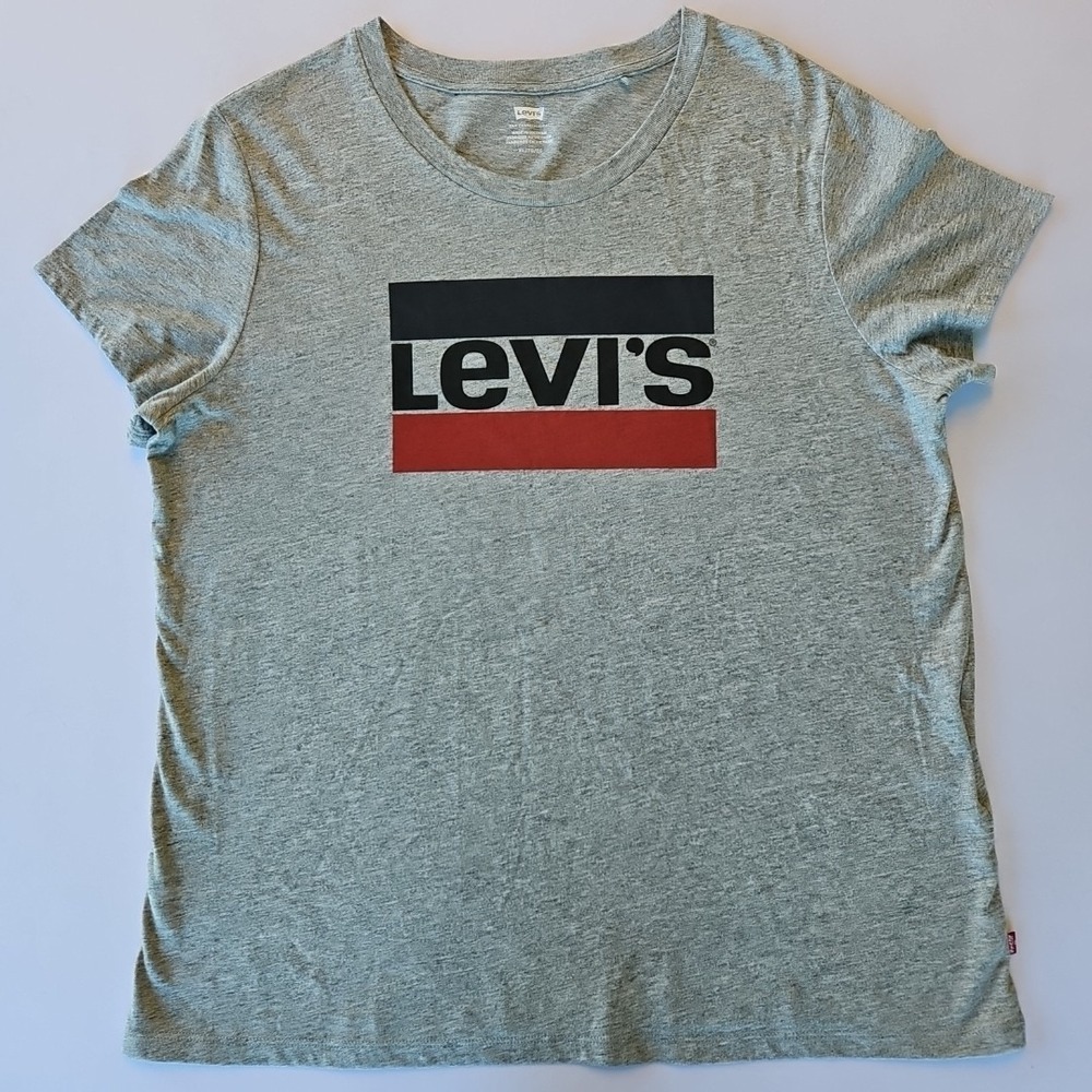 Levi's Womens Graphic T-Shirt Size XL Grey‎ Cotton